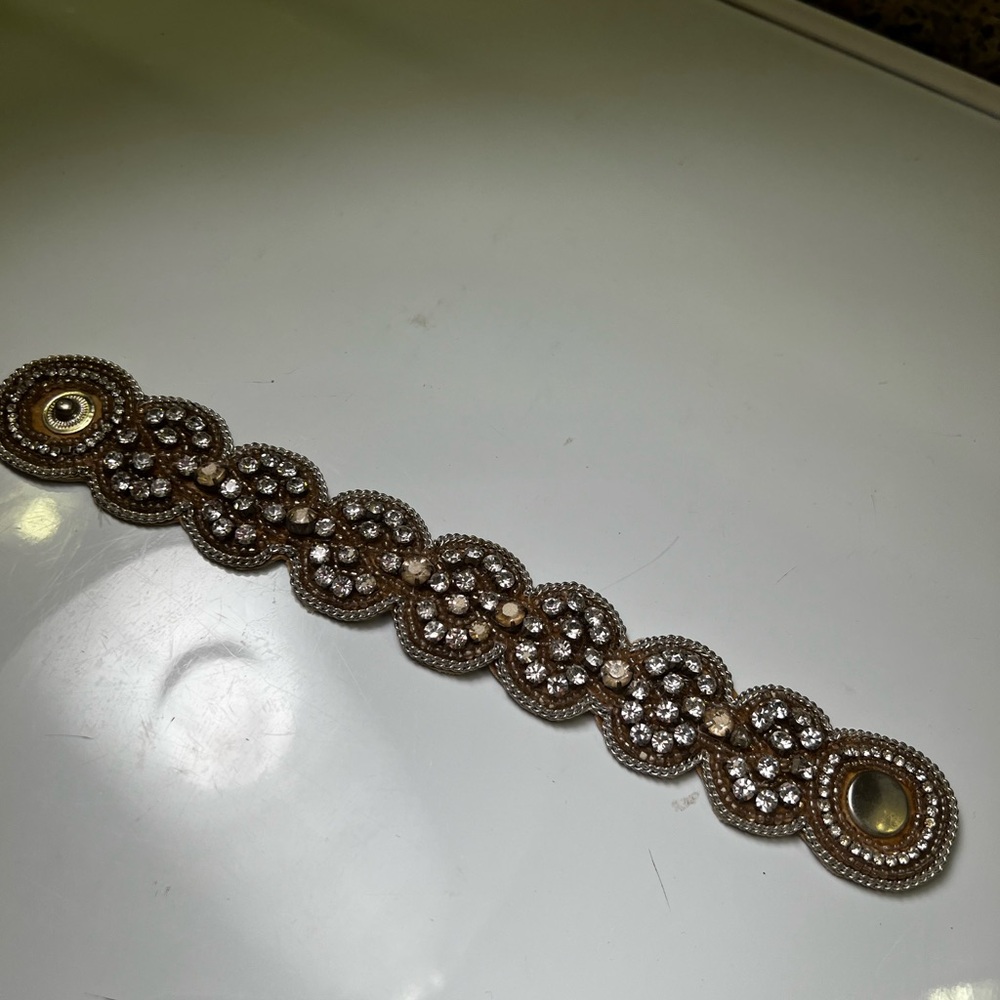 COPY - Beaded and Rhinestone Snap Bracelet